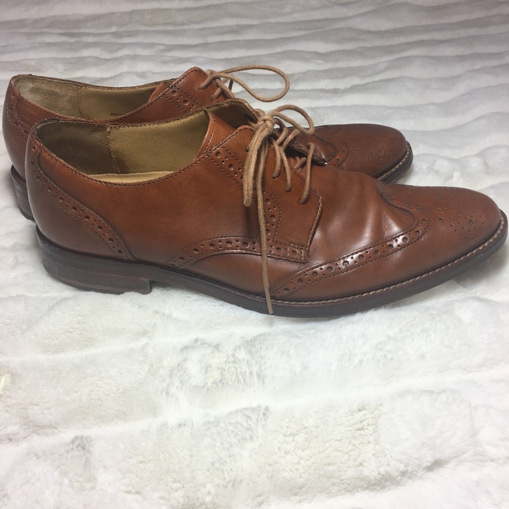 COLE HAAN Grand OS Mens Brown Wingtip Oxford Shoes